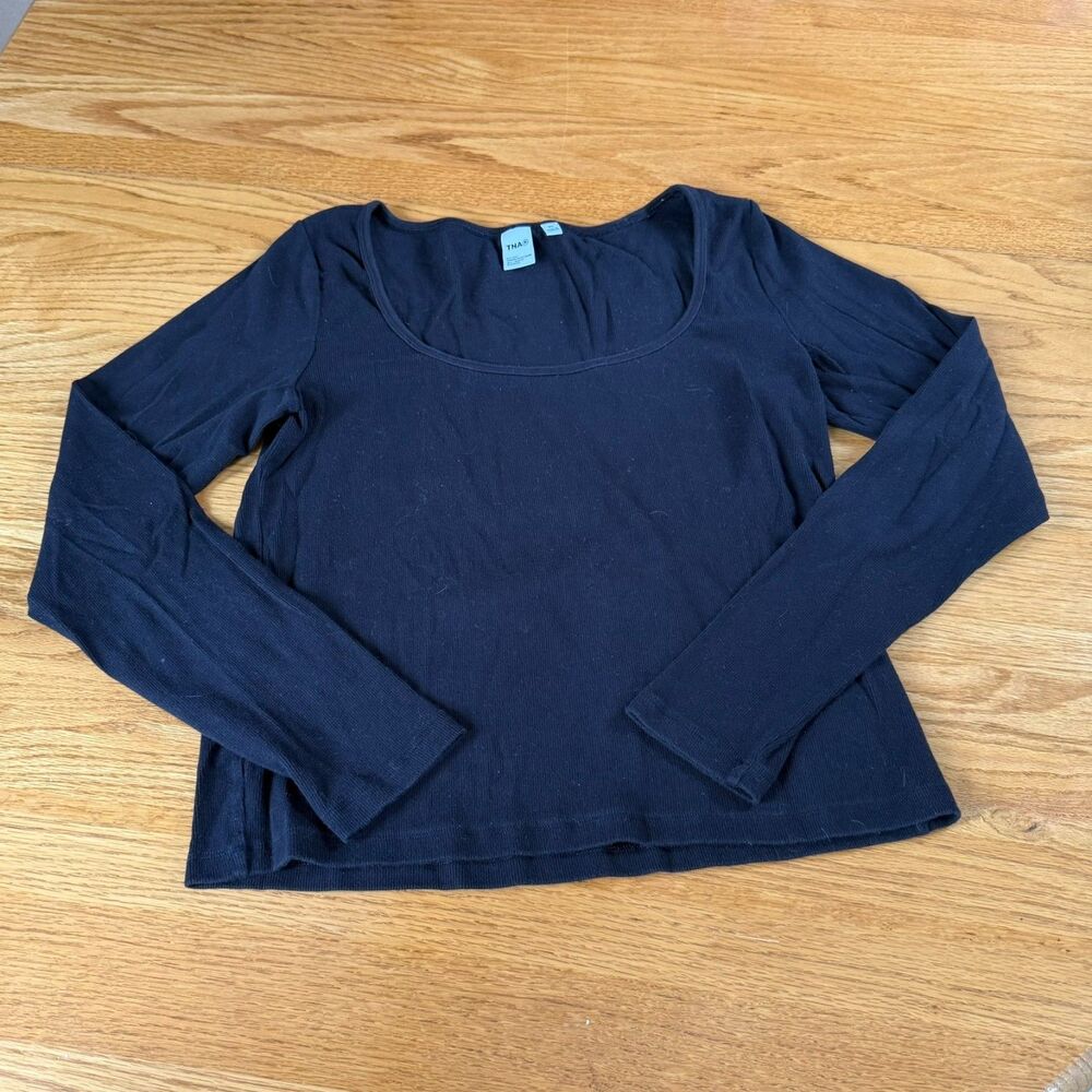 Aritzia Homestretch Scoop Neck Long Sleeve Black